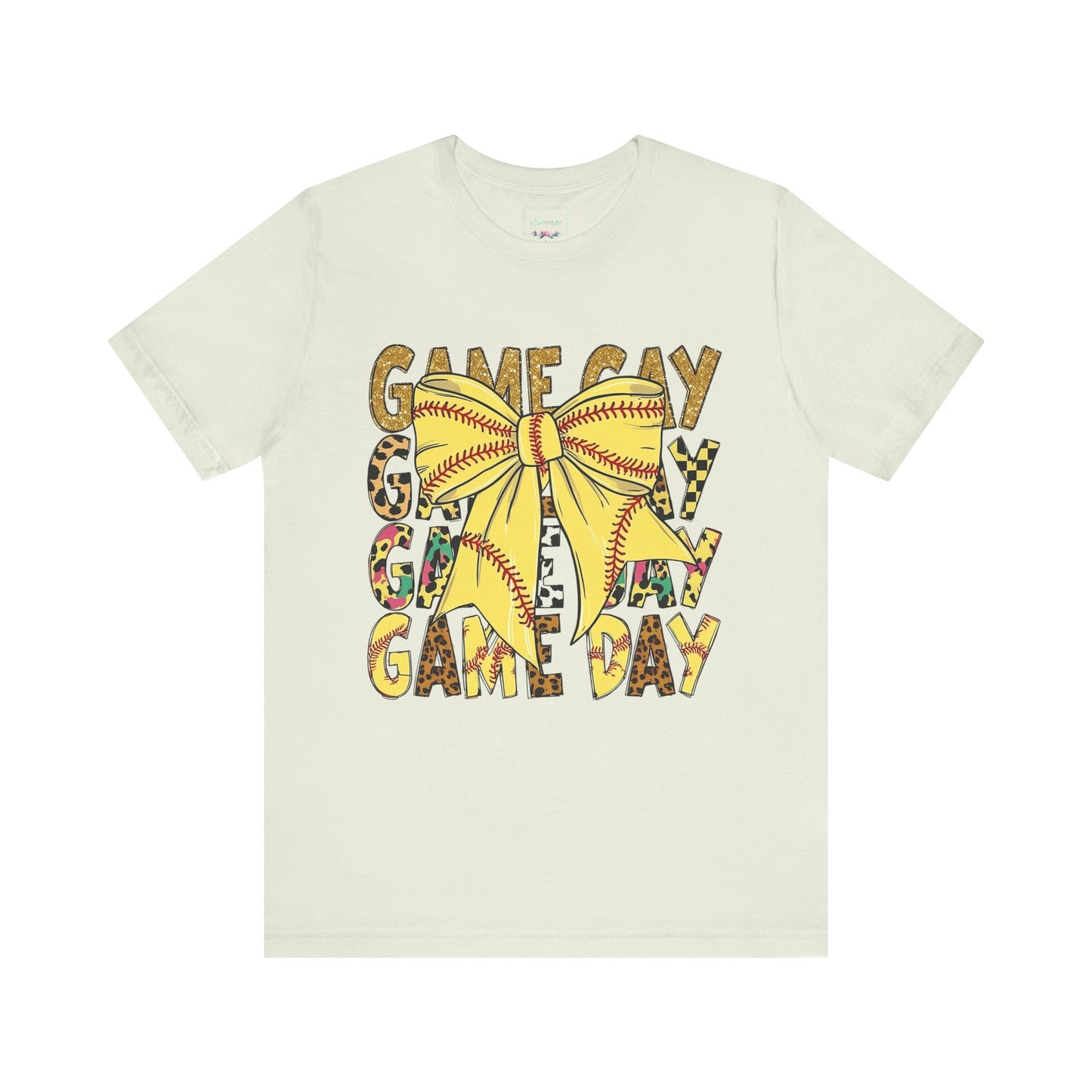 Softball Game Day Coquette Bow T Shirt