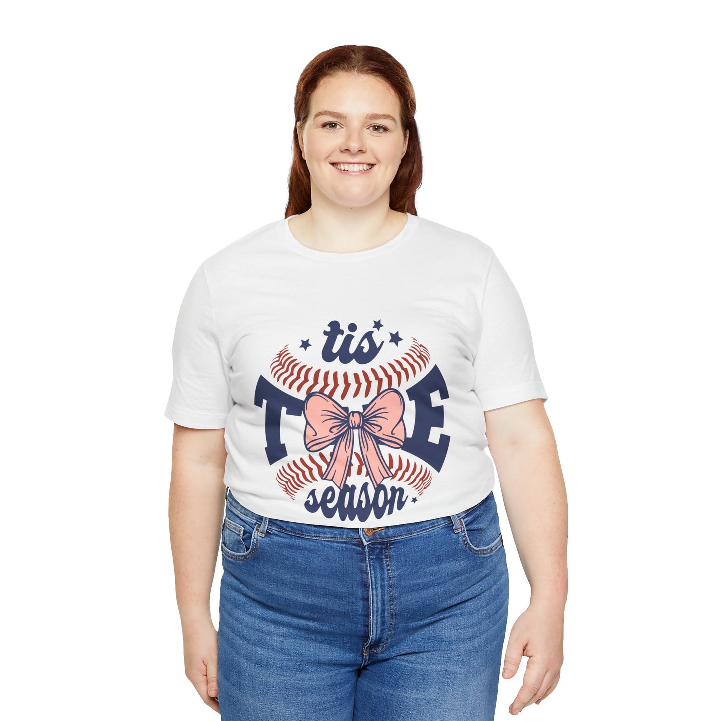 "Tis Tee Season Unisex Jersey Short Sleeve Tee - Perfect for Baseball Lovers"