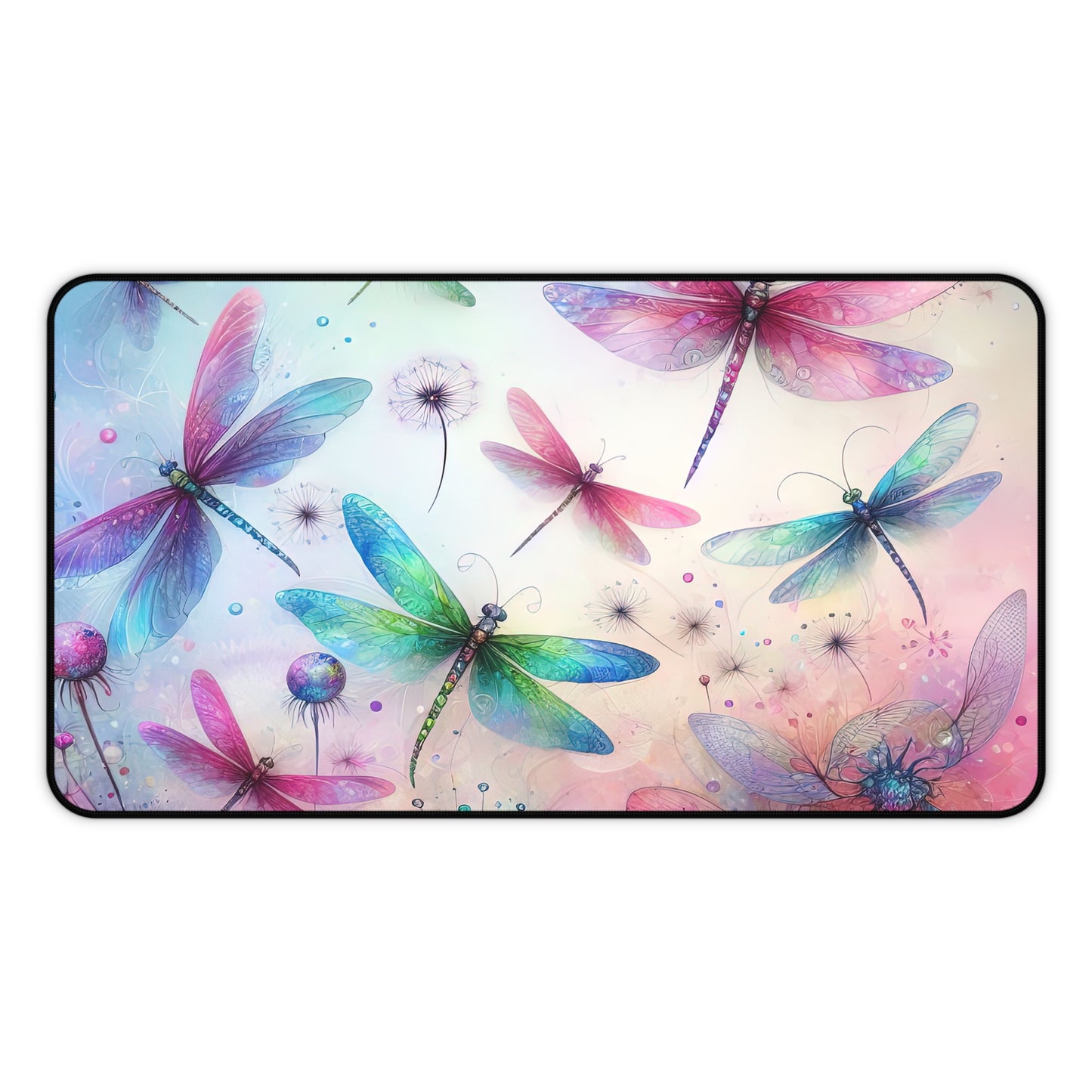 Watercolor dragonfly Desk Mat