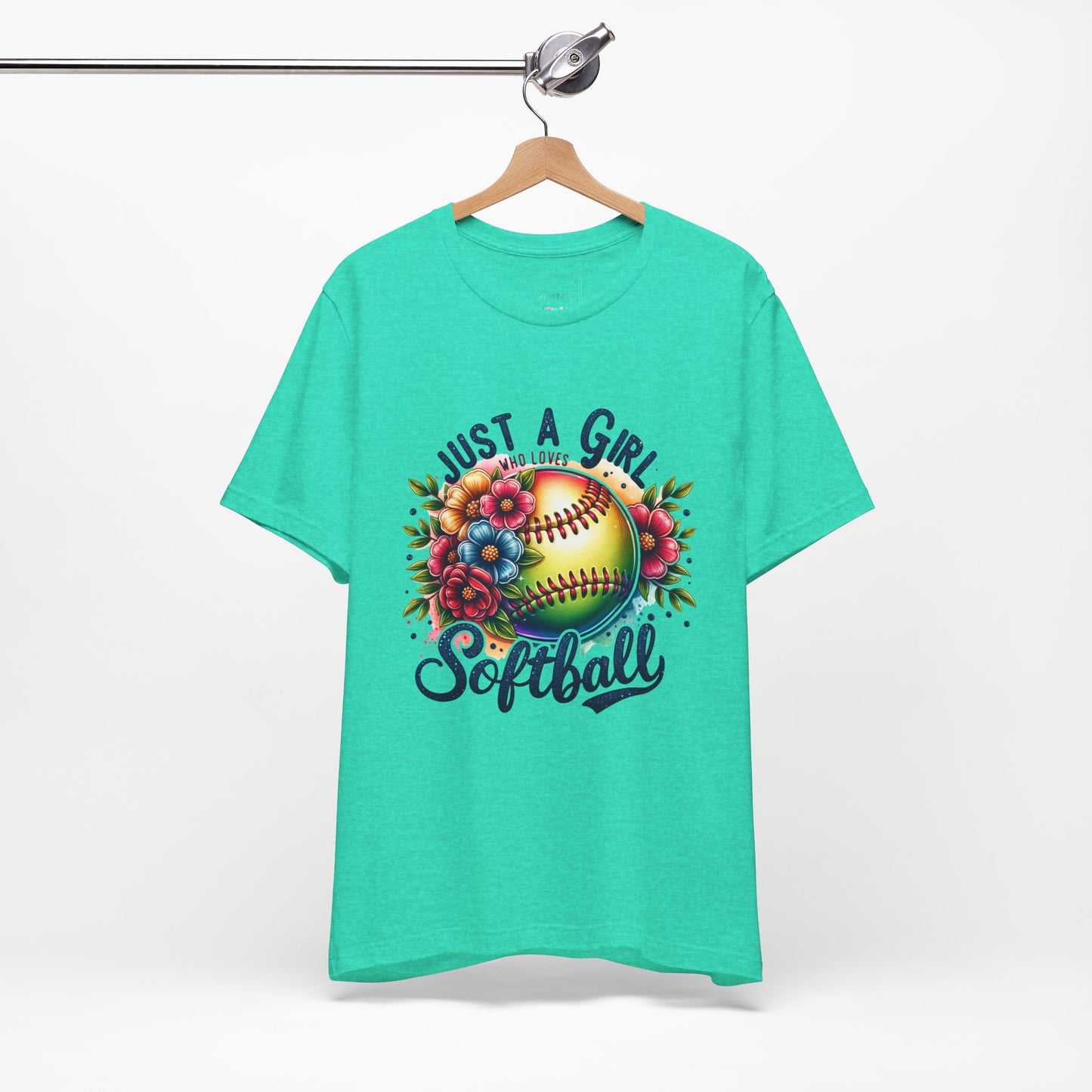 Just a girl who loves softball t-shirt
