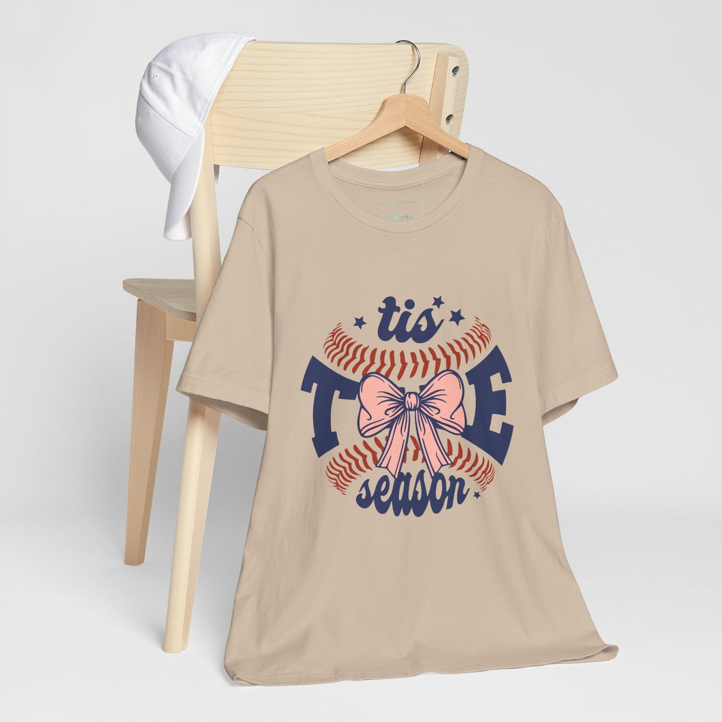 "Tis Tee Season Unisex Jersey Short Sleeve Tee - Perfect for Baseball Lovers"