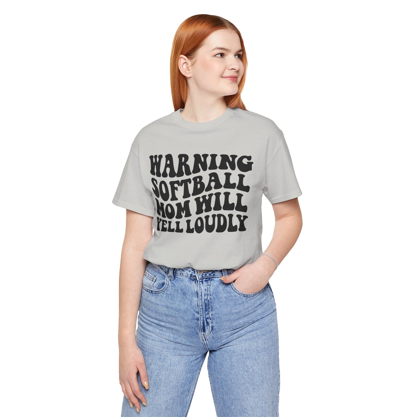 Softball Mom Will Yell Loudly T Shirt (Light)