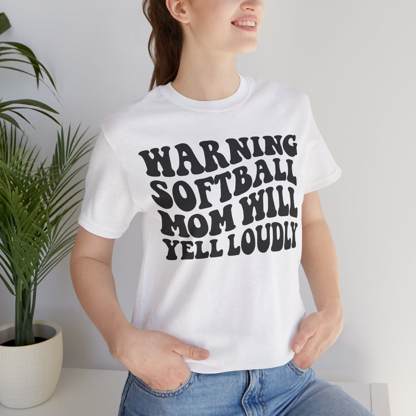 Softball Mom Will Yell Loudly T Shirt (Light)