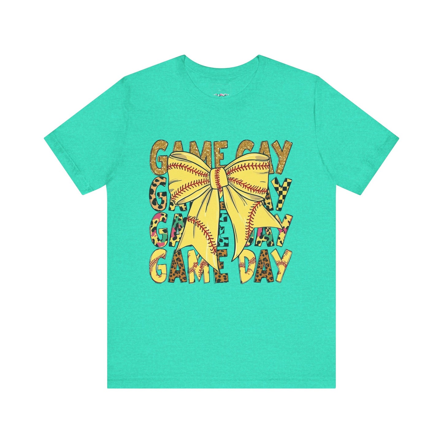 Softball Game Day Coquette Bow T Shirt