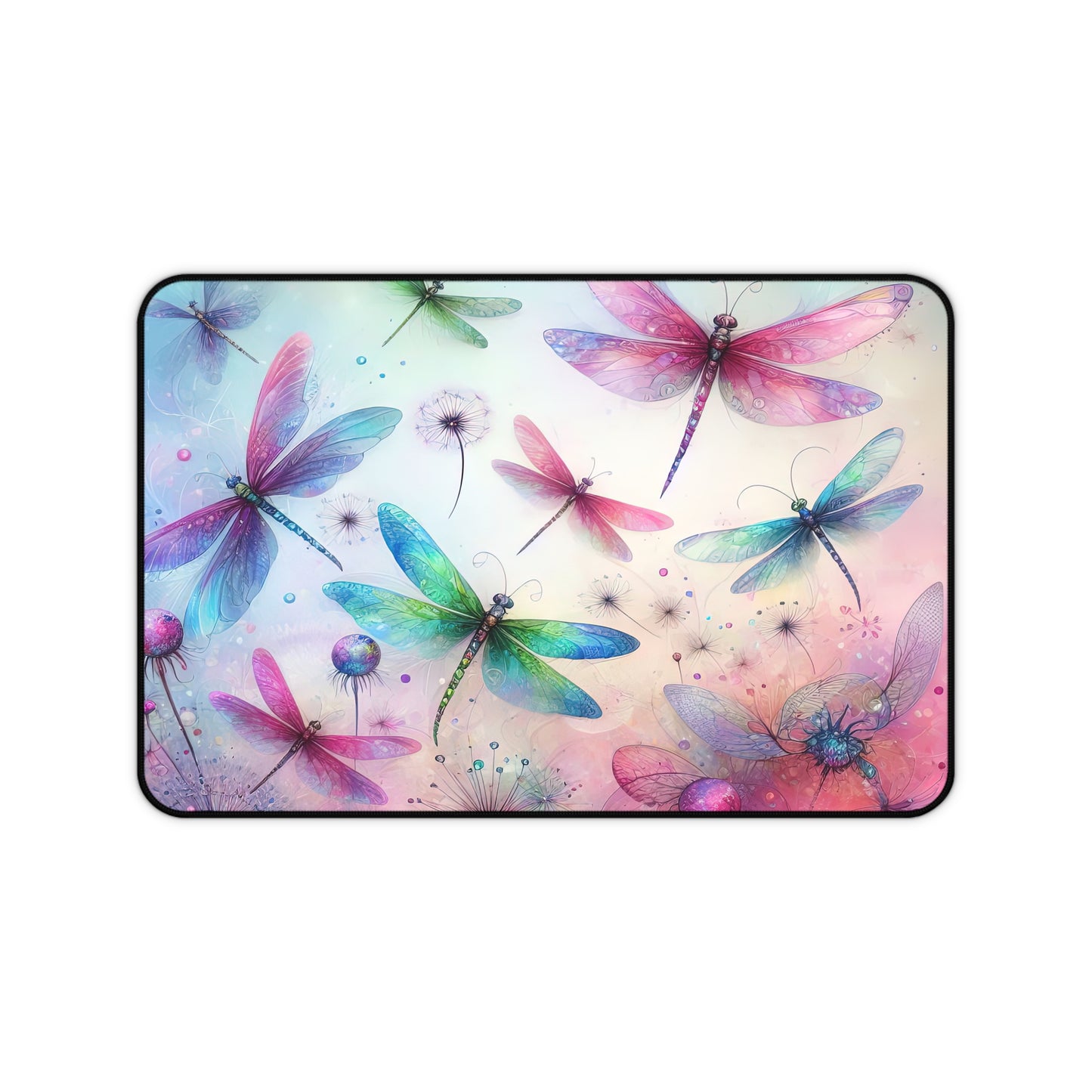 Watercolor dragonfly Desk Mat