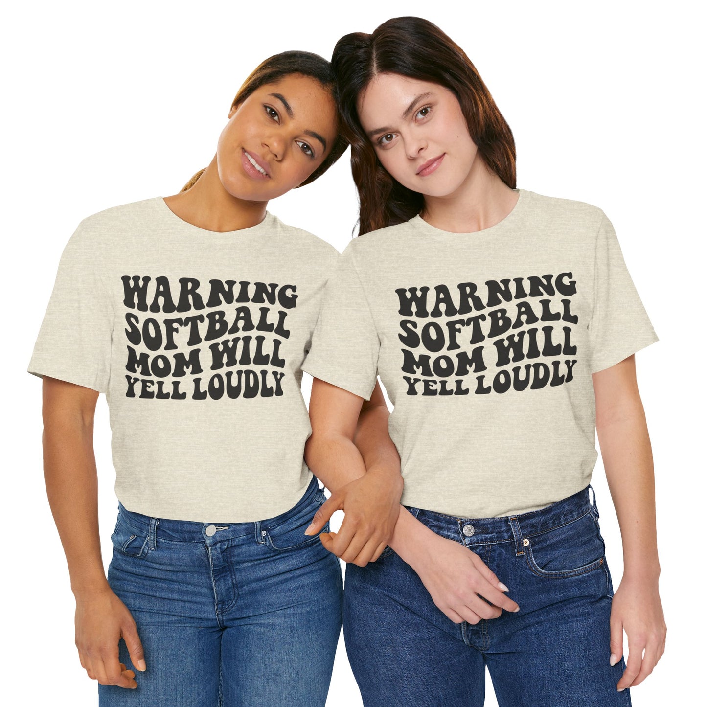Softball Mom Will Yell Loudly T Shirt (Light)