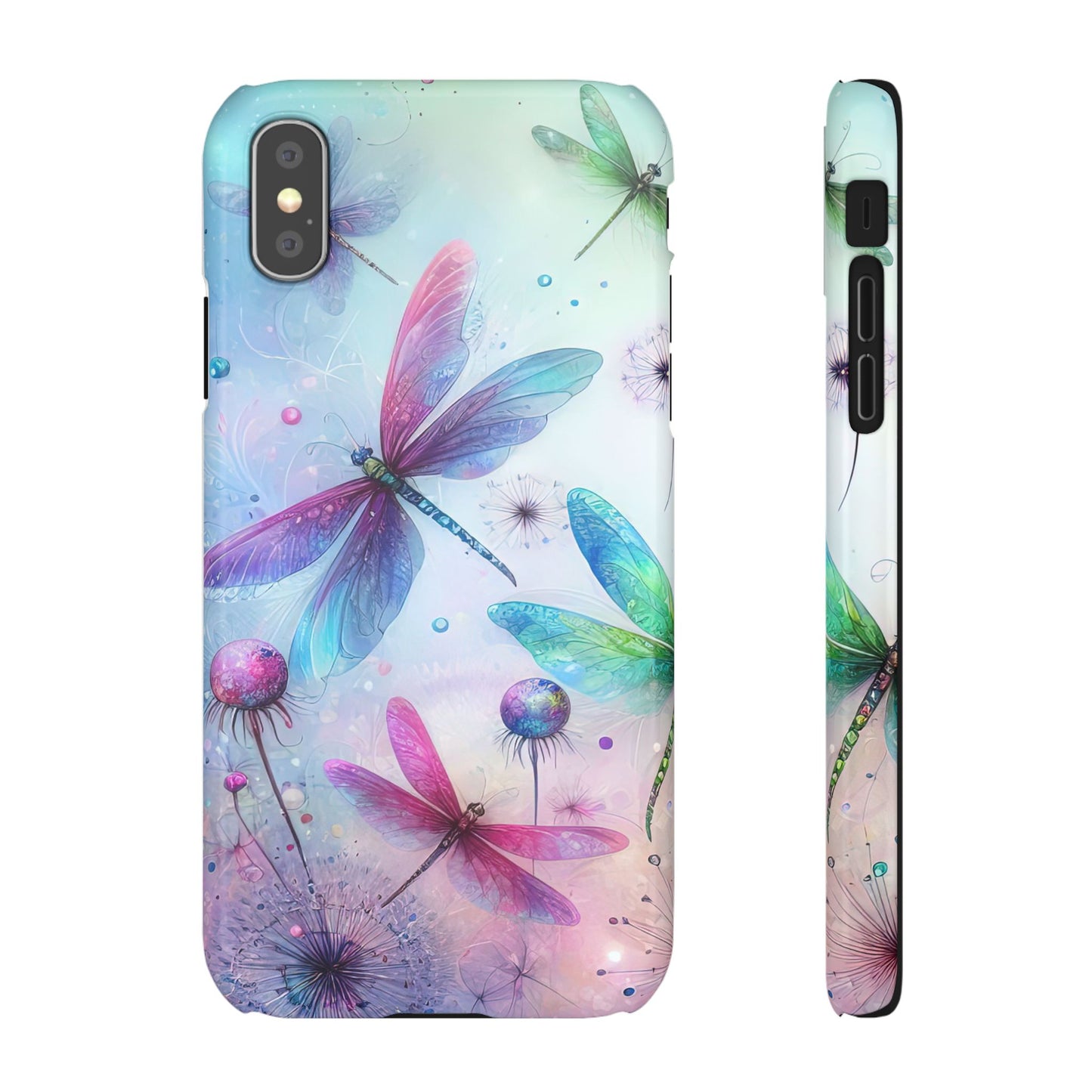 Watercolor Pastel Dragonflies Snap Cases