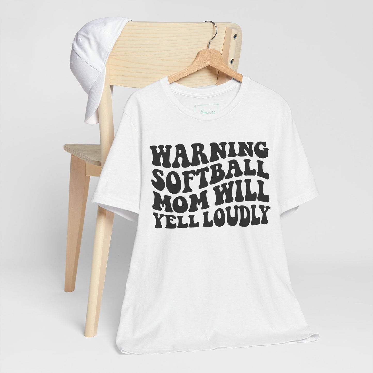 Softball Mom Will Yell Loudly T Shirt (Light)