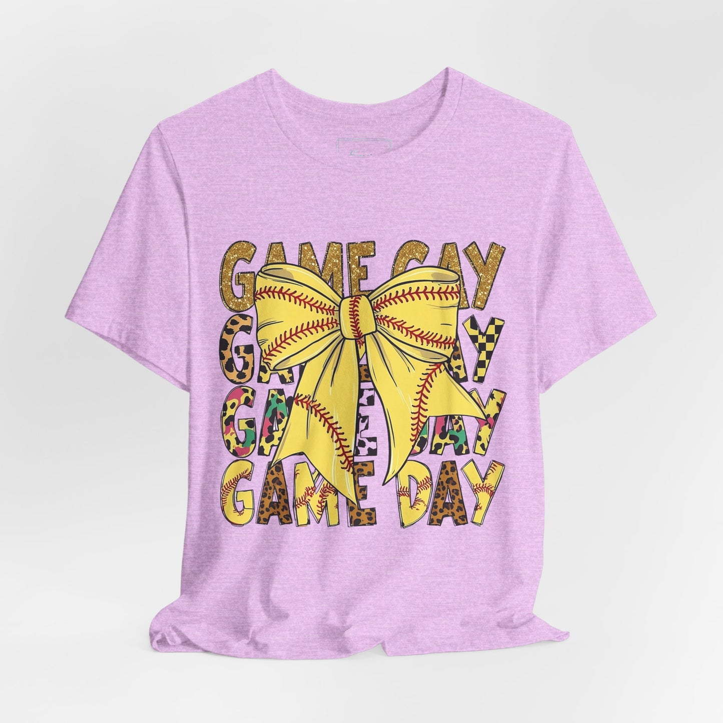 Softball Game Day Coquette Bow T Shirt