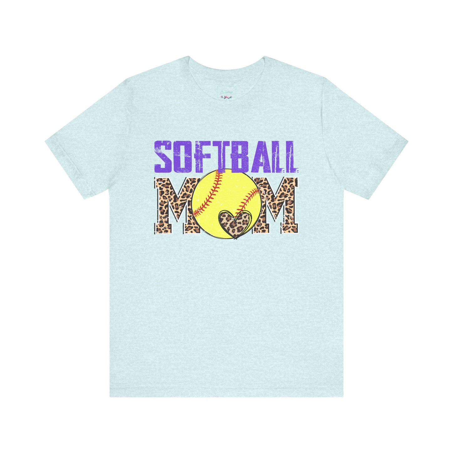 Leopard Softball Mom T Shirt (Light)
