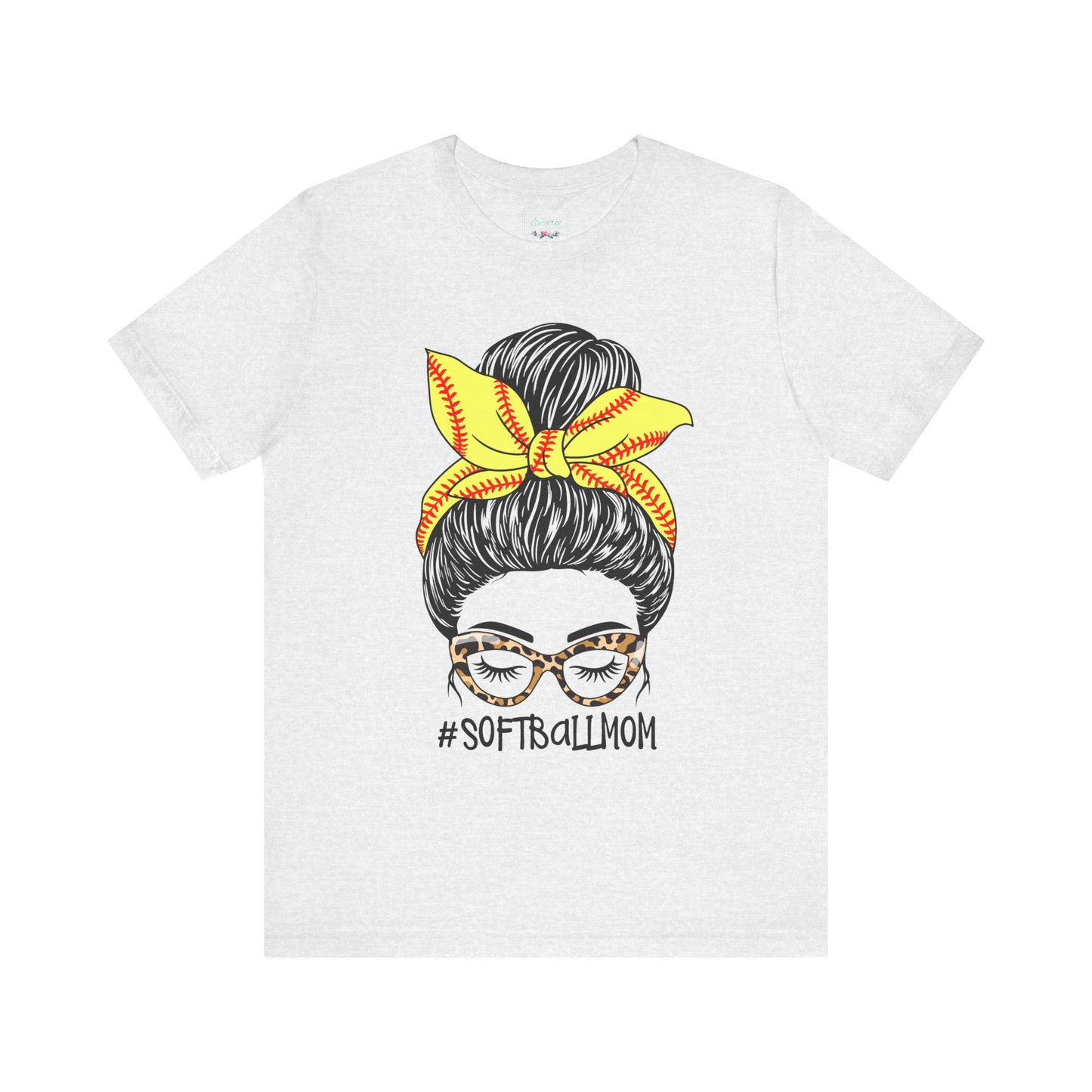 Messy Bun Softball Mom T Shirt (Light)