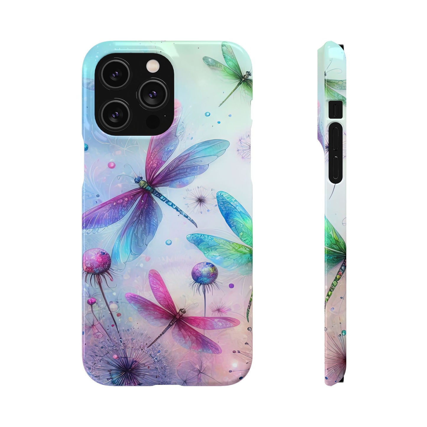 Watercolor Pastel Dragonflies Snap Cases