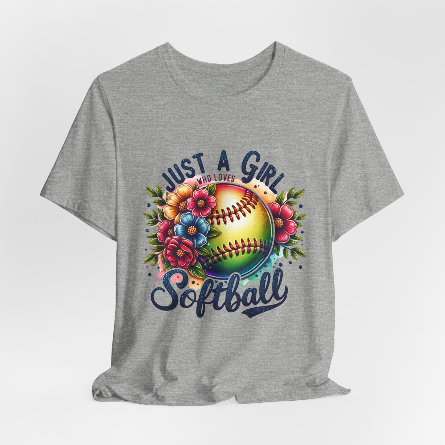 Just a girl who loves softball t-shirt