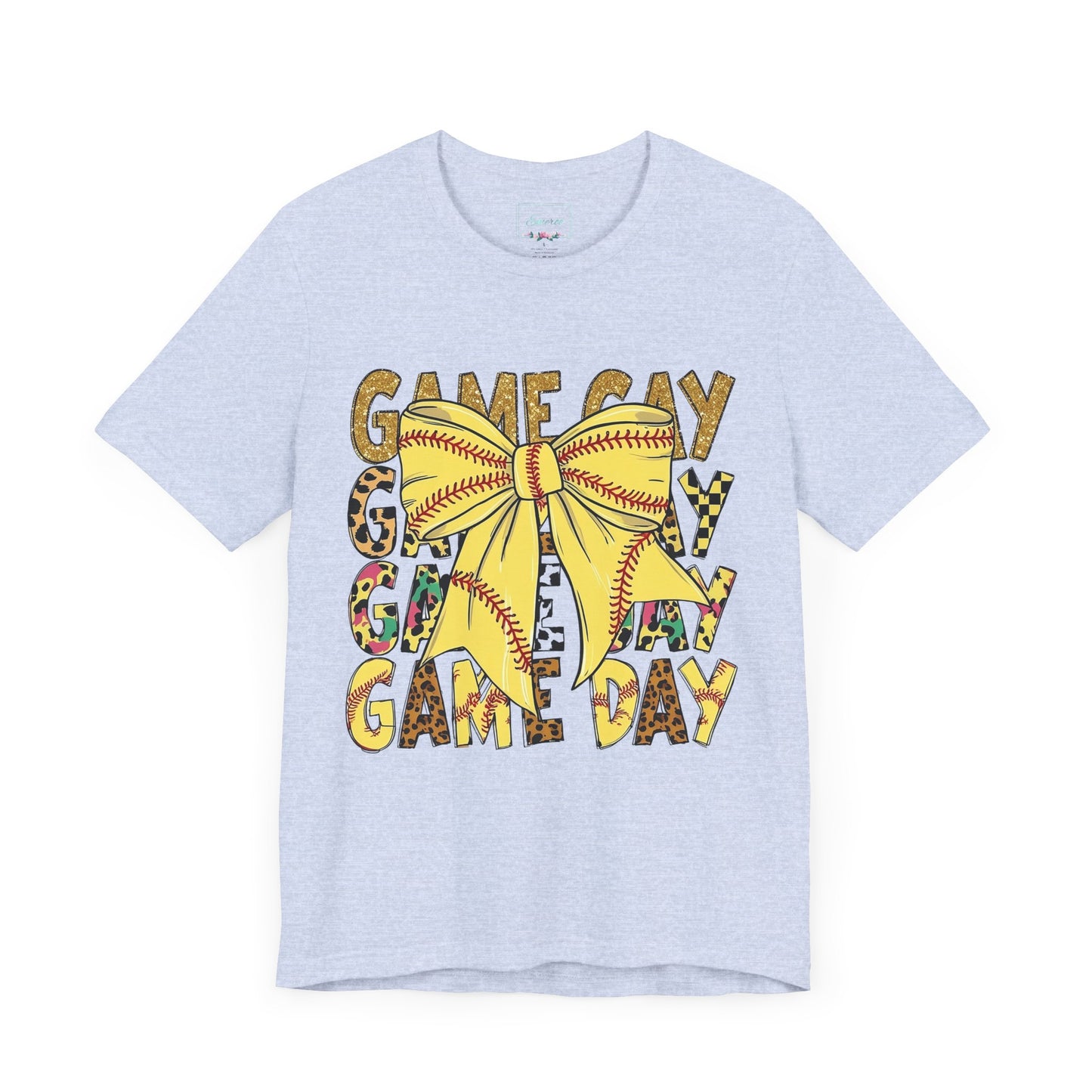 Softball Game Day Coquette Bow T Shirt