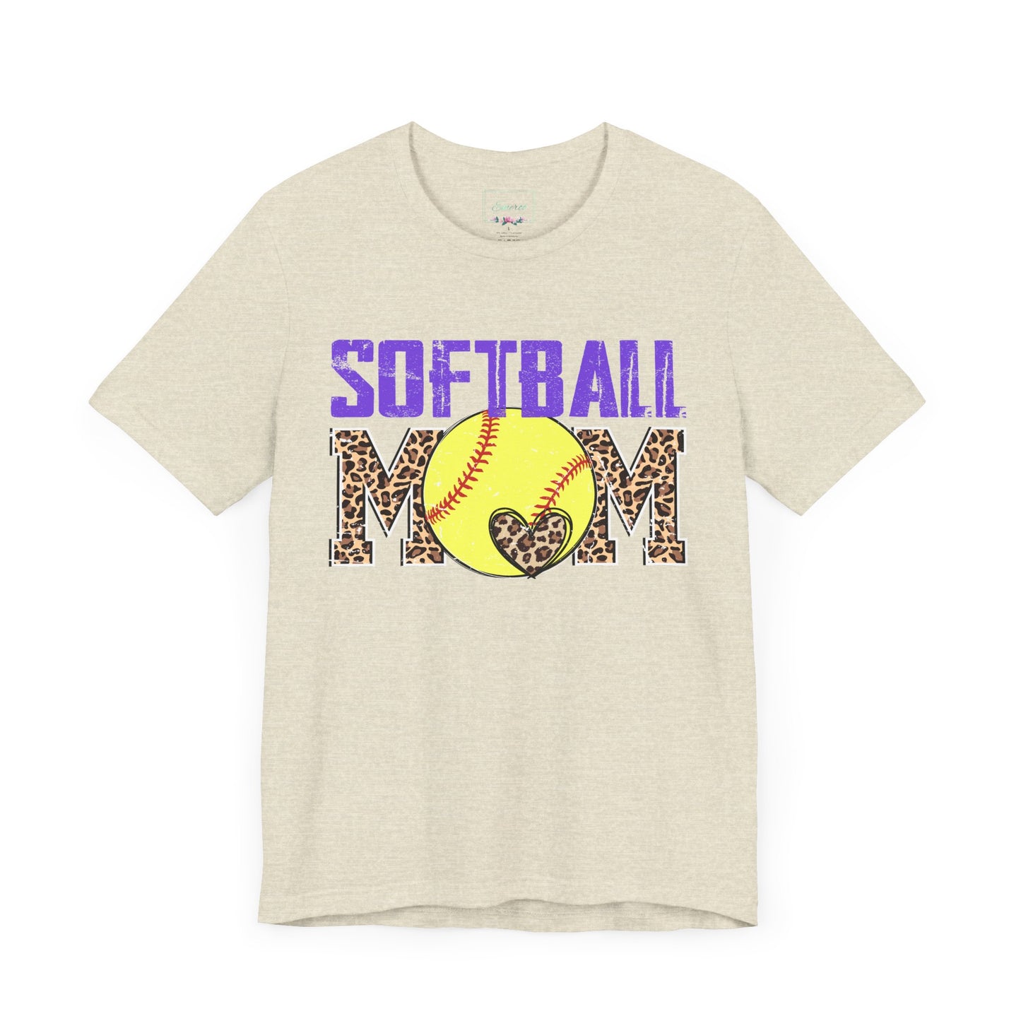 Leopard Softball Mom T Shirt (Light)