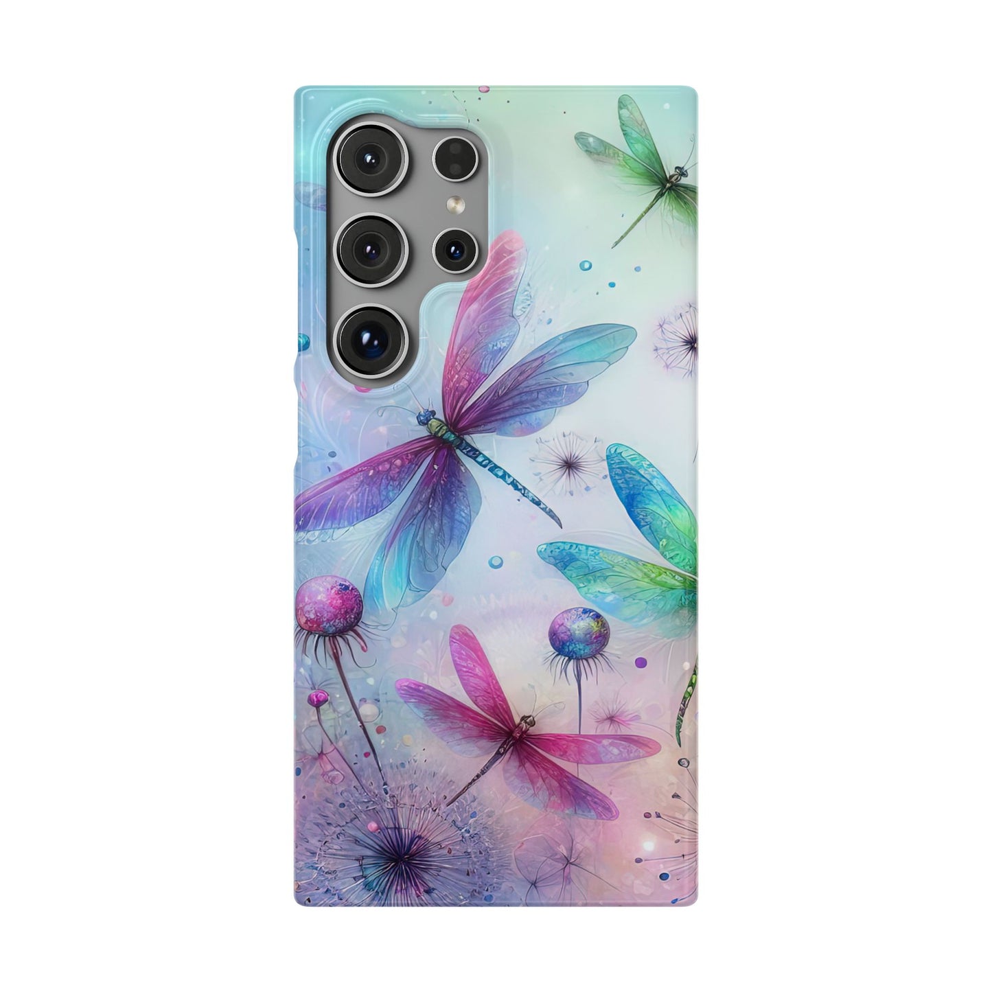 Watercolor Pastel Dragonflies Snap Cases