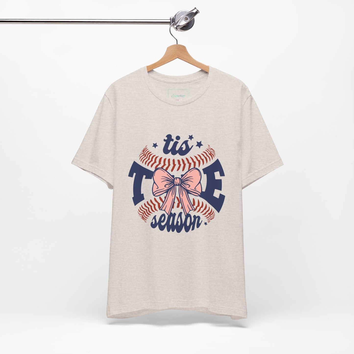 "Tis Tee Season Unisex Jersey Short Sleeve Tee - Perfect for Baseball Lovers"