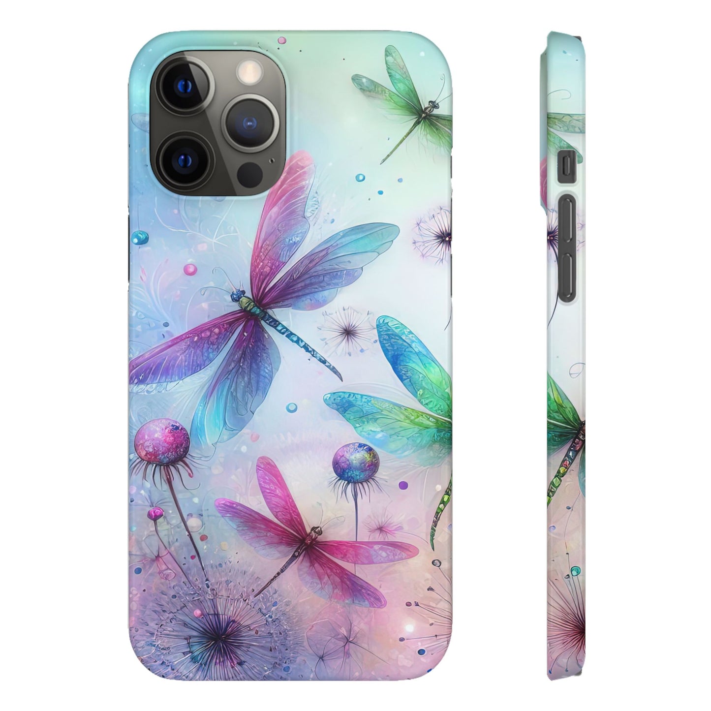 Watercolor Pastel Dragonflies Snap Cases