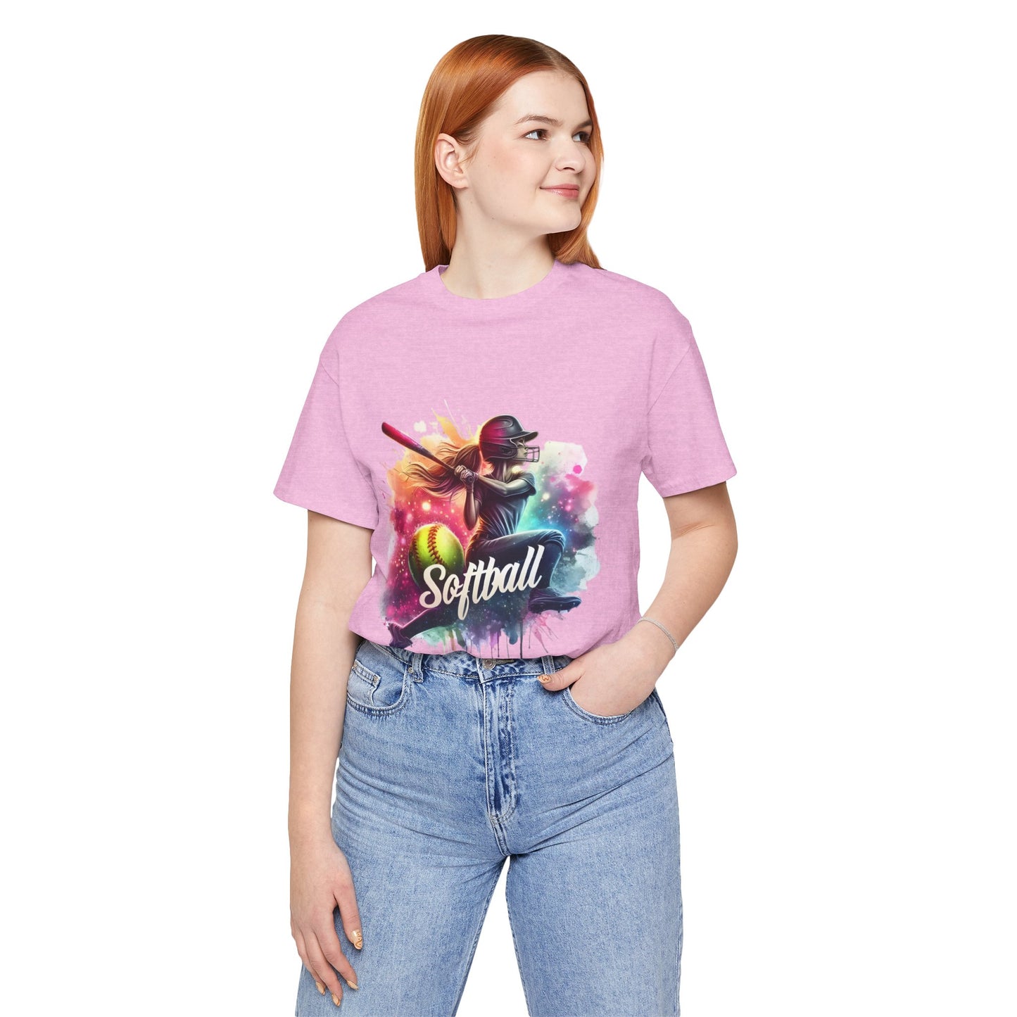Paint splashed softball swing Jersey Tee