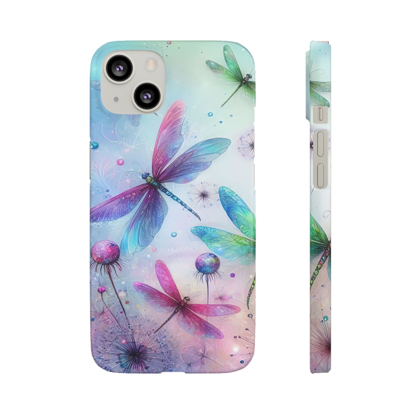 Watercolor Pastel Dragonflies Snap Cases