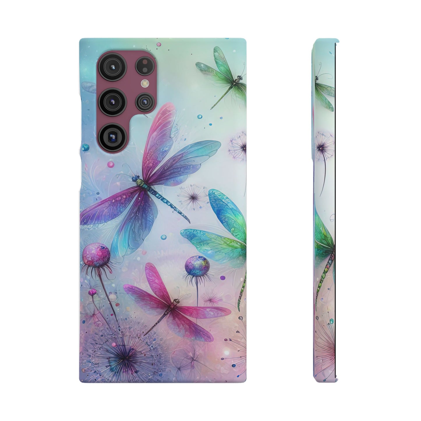 Watercolor Pastel Dragonflies Snap Cases