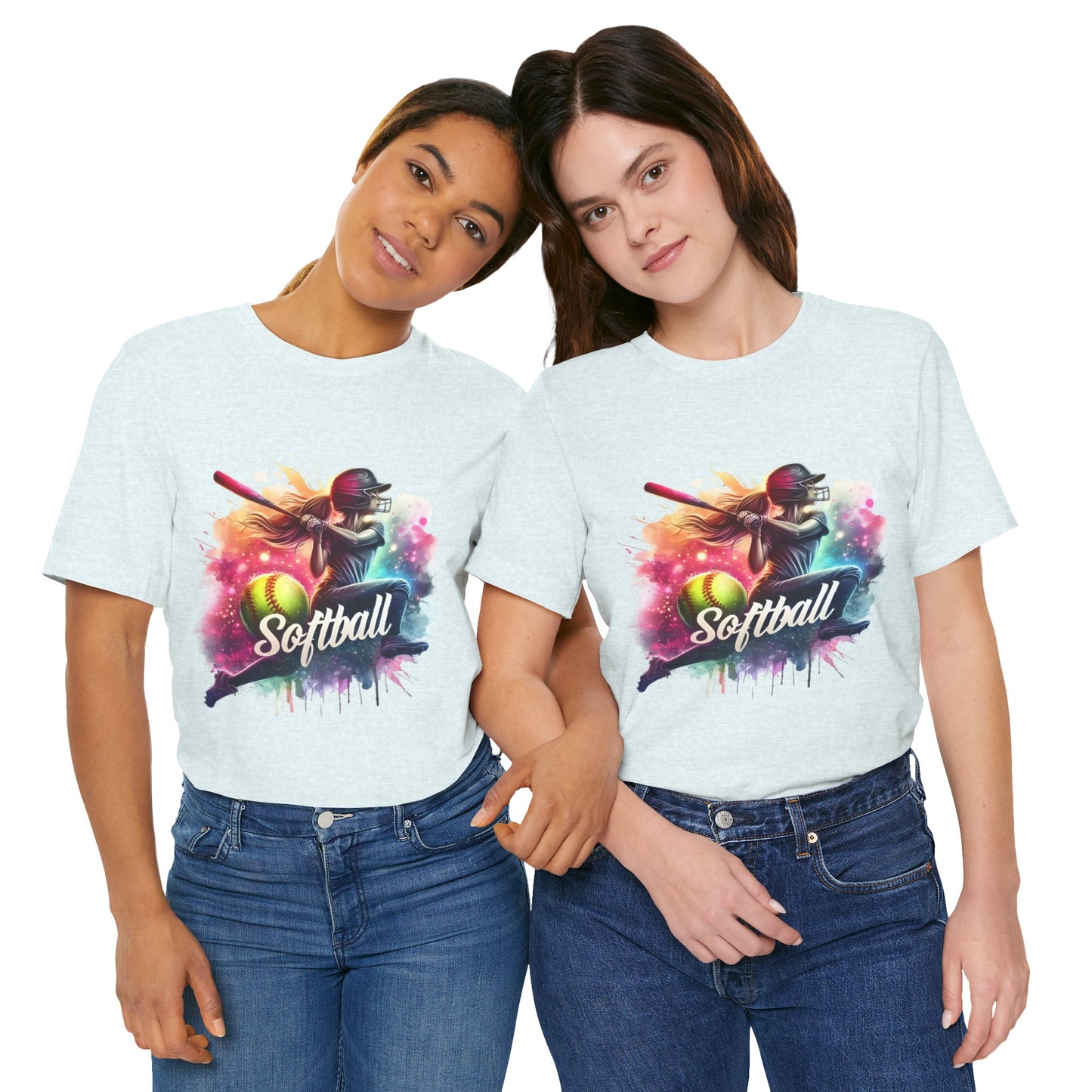 Paint splashed softball swing Jersey Tee