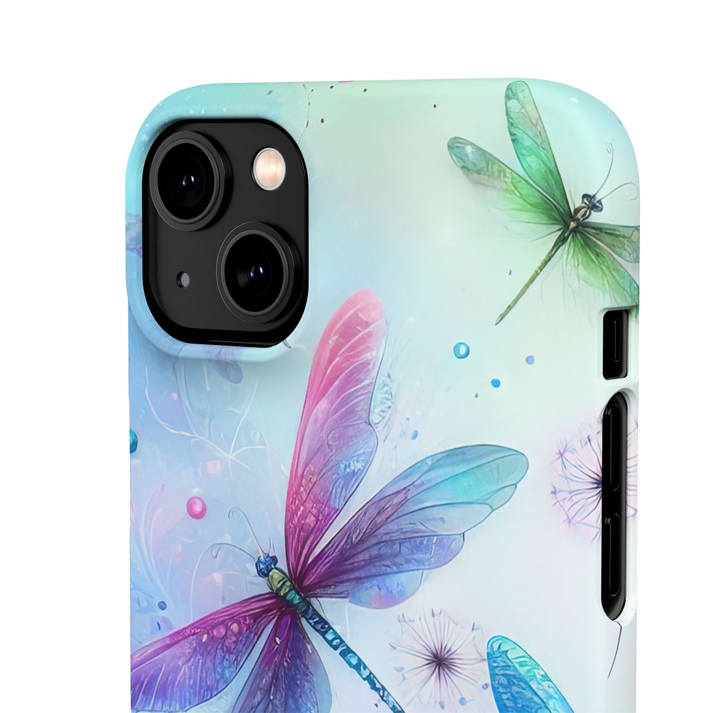 Watercolor Pastel Dragonflies Snap Cases