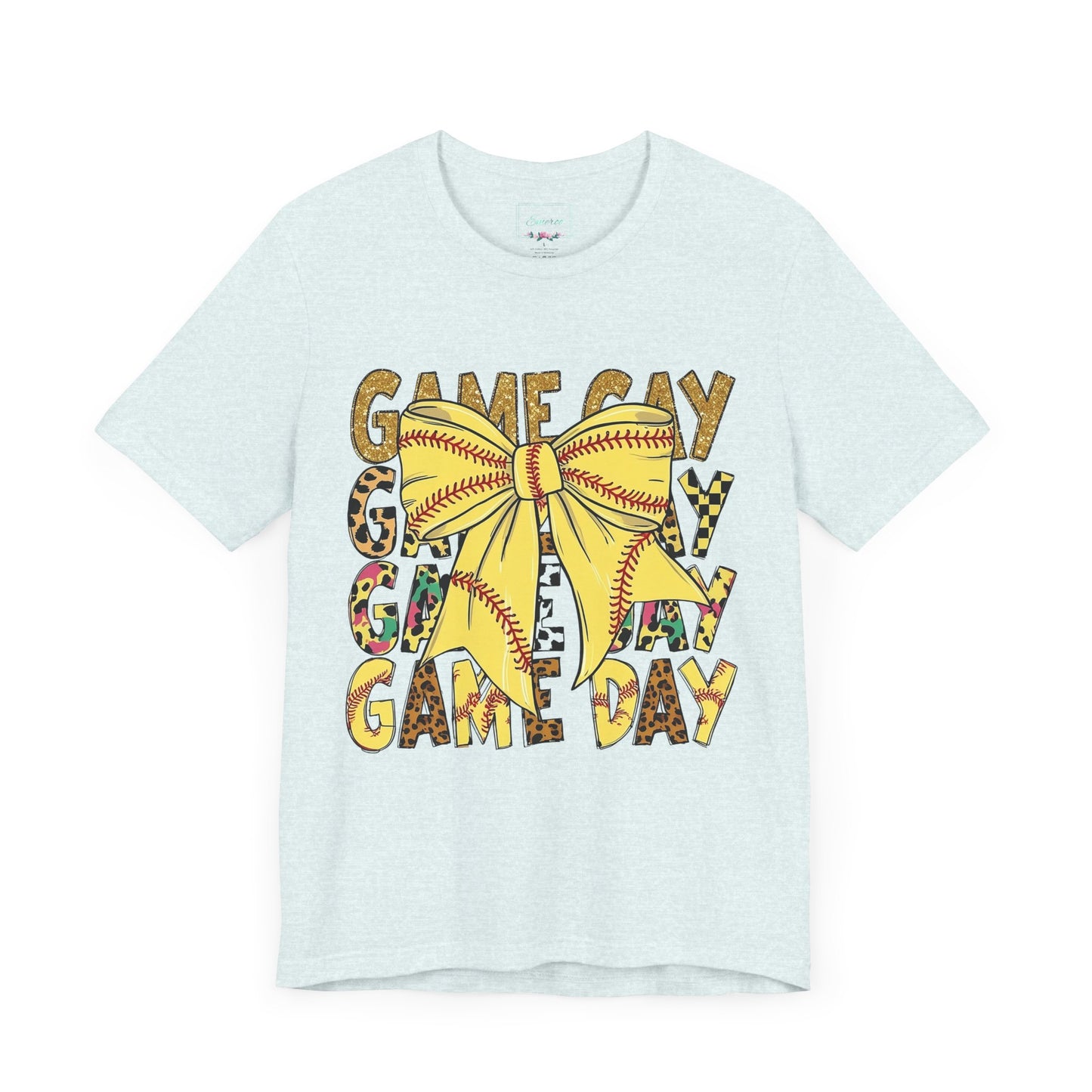 Softball Game Day Coquette Bow T Shirt