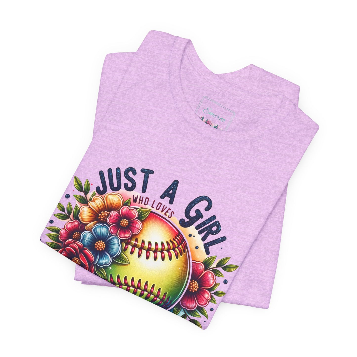Just a girl who loves softball t-shirt