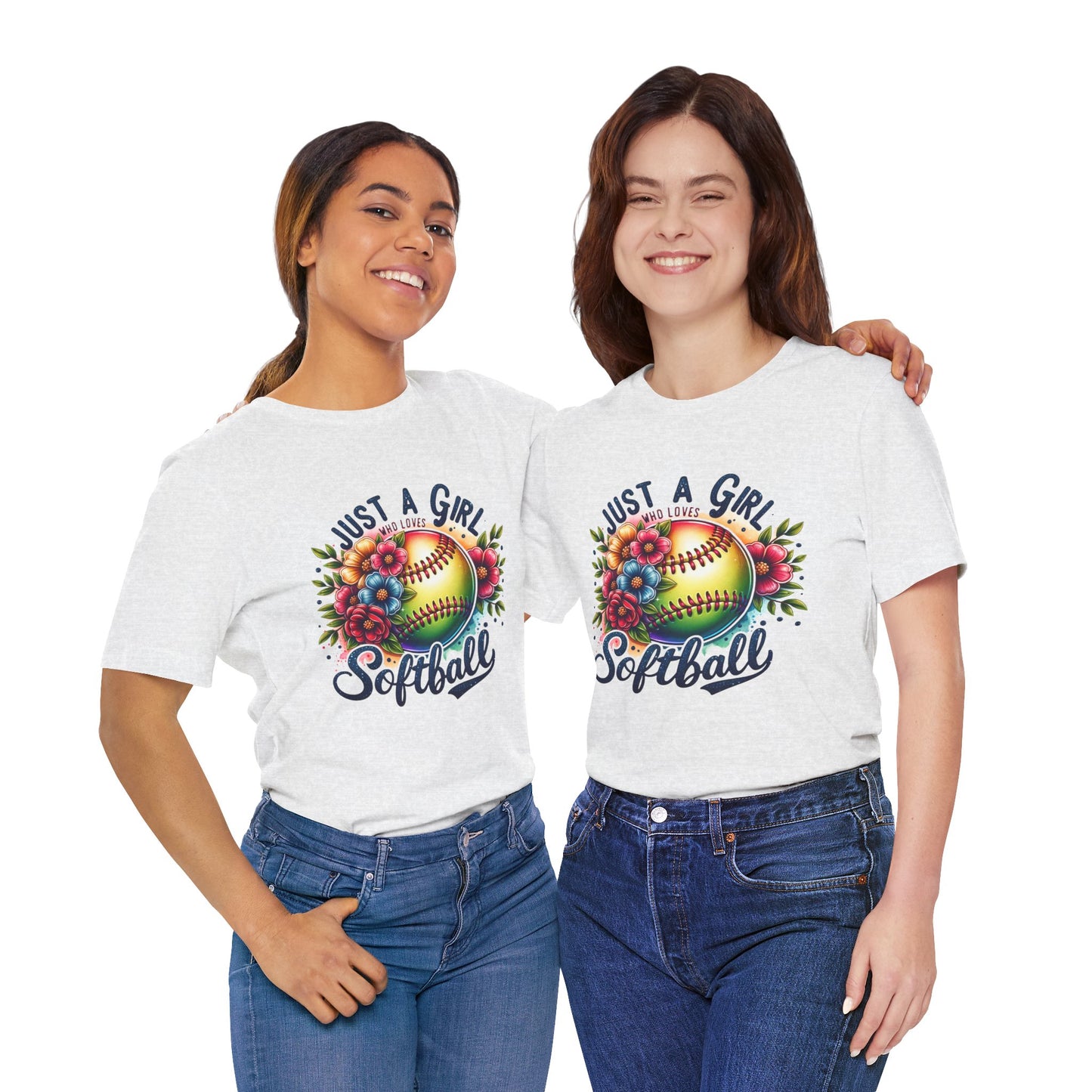 Just a girl who loves softball t-shirt