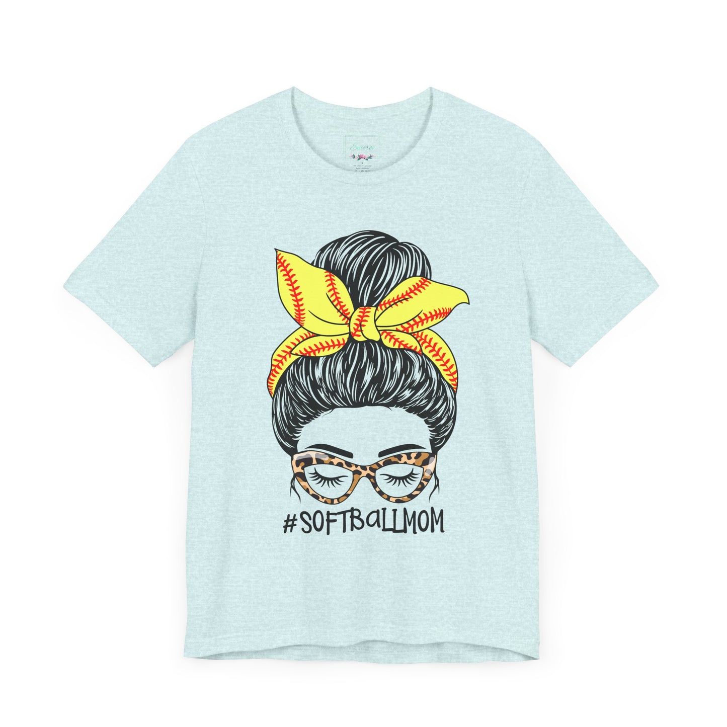 Messy Bun Softball Mom T Shirt (Light)