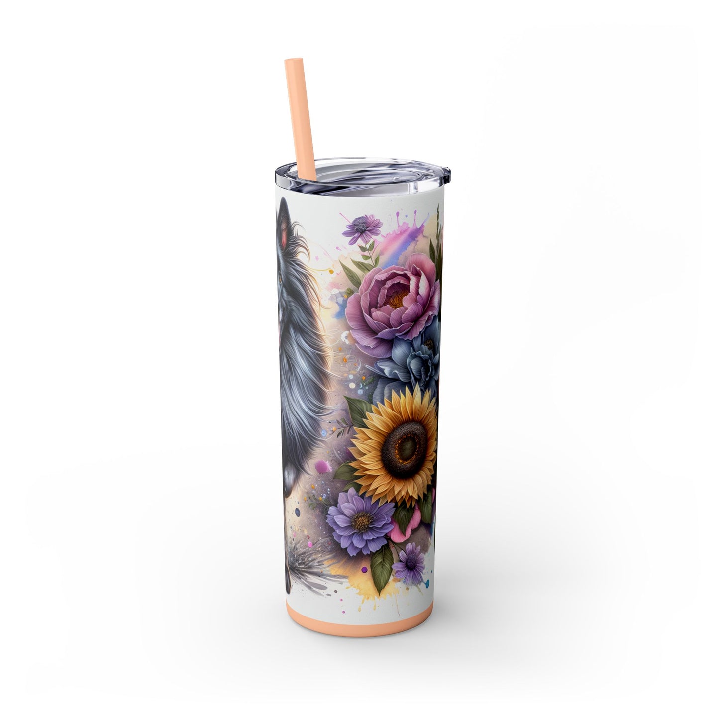 Belgian Tervuren Skinny Tumbler with Straw, 20oz