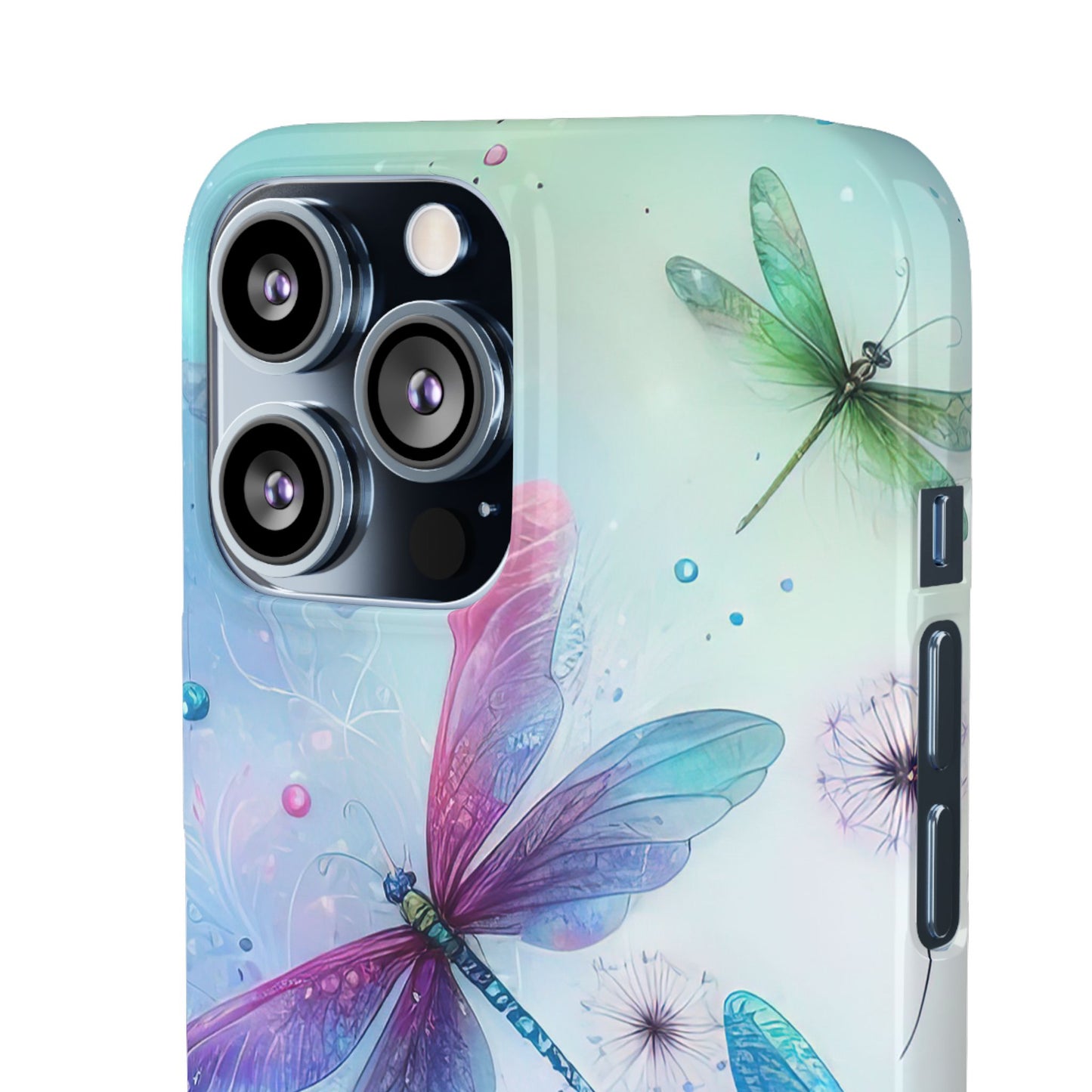 Watercolor Pastel Dragonflies Snap Cases