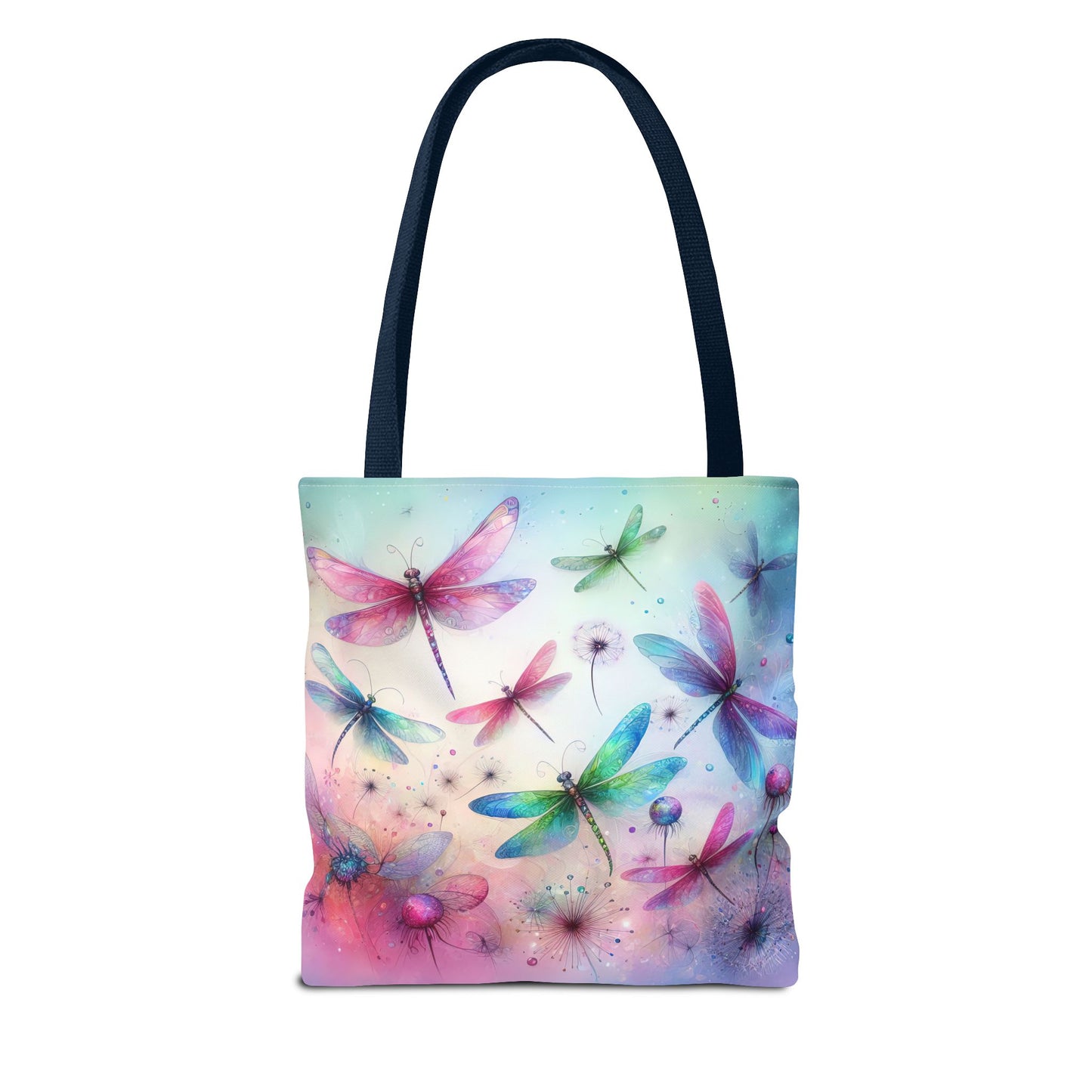 Dragonfly Tote Bag with Pastel Watercolor Design