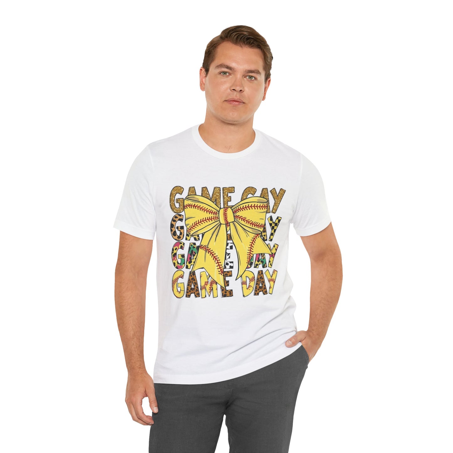Softball Game Day Coquette Bow T Shirt
