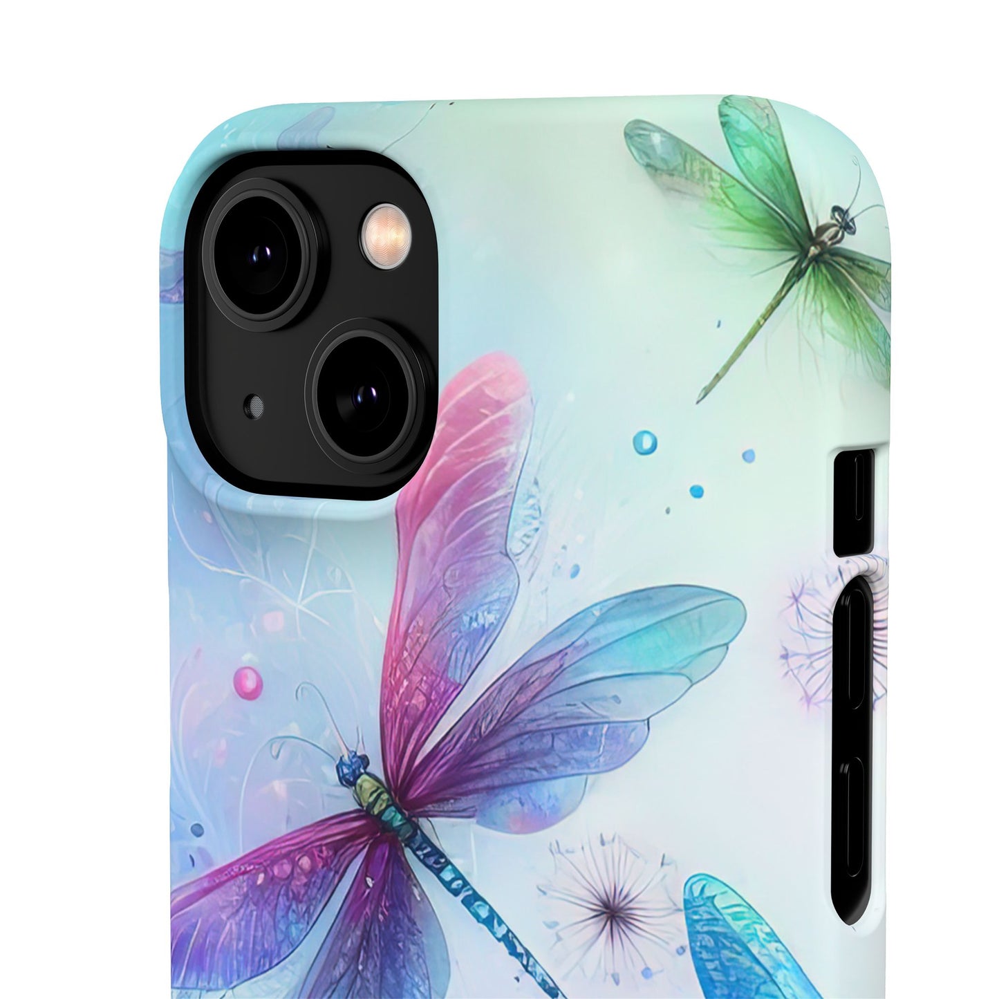 Watercolor Pastel Dragonflies Snap Cases