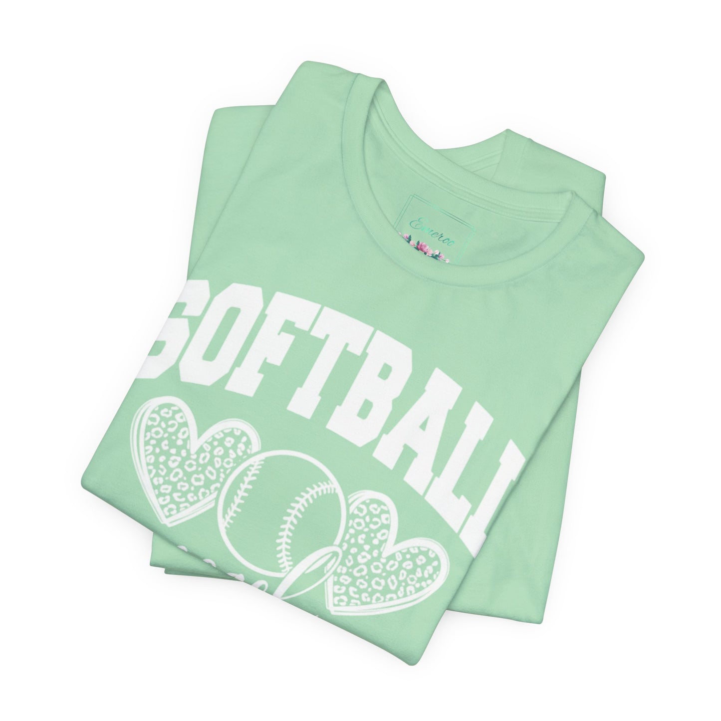 Softball Coach Hearts T Shirt (Light 3)