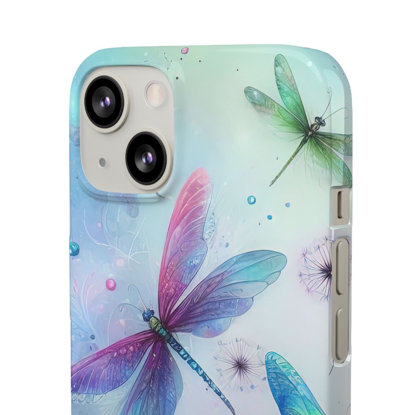 Watercolor Pastel Dragonflies Snap Cases