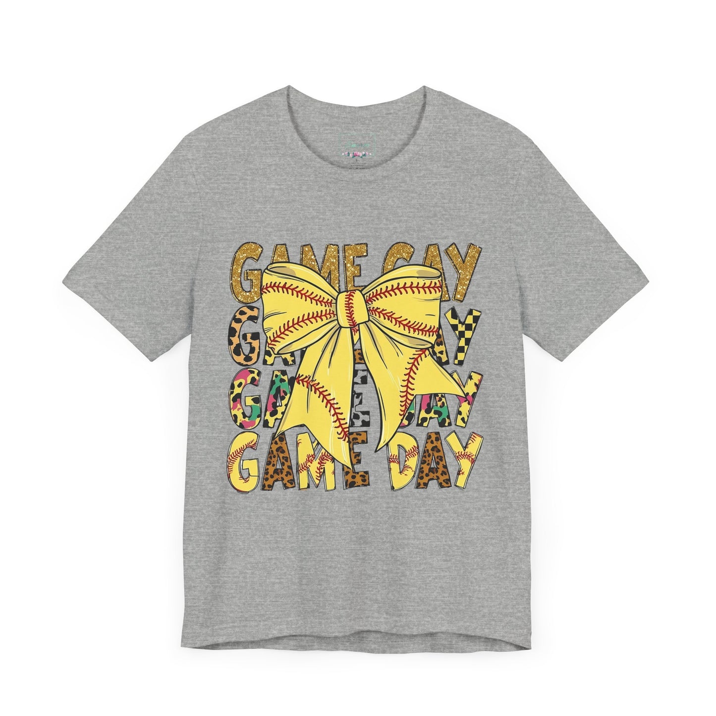 Softball Game Day Coquette Bow T Shirt