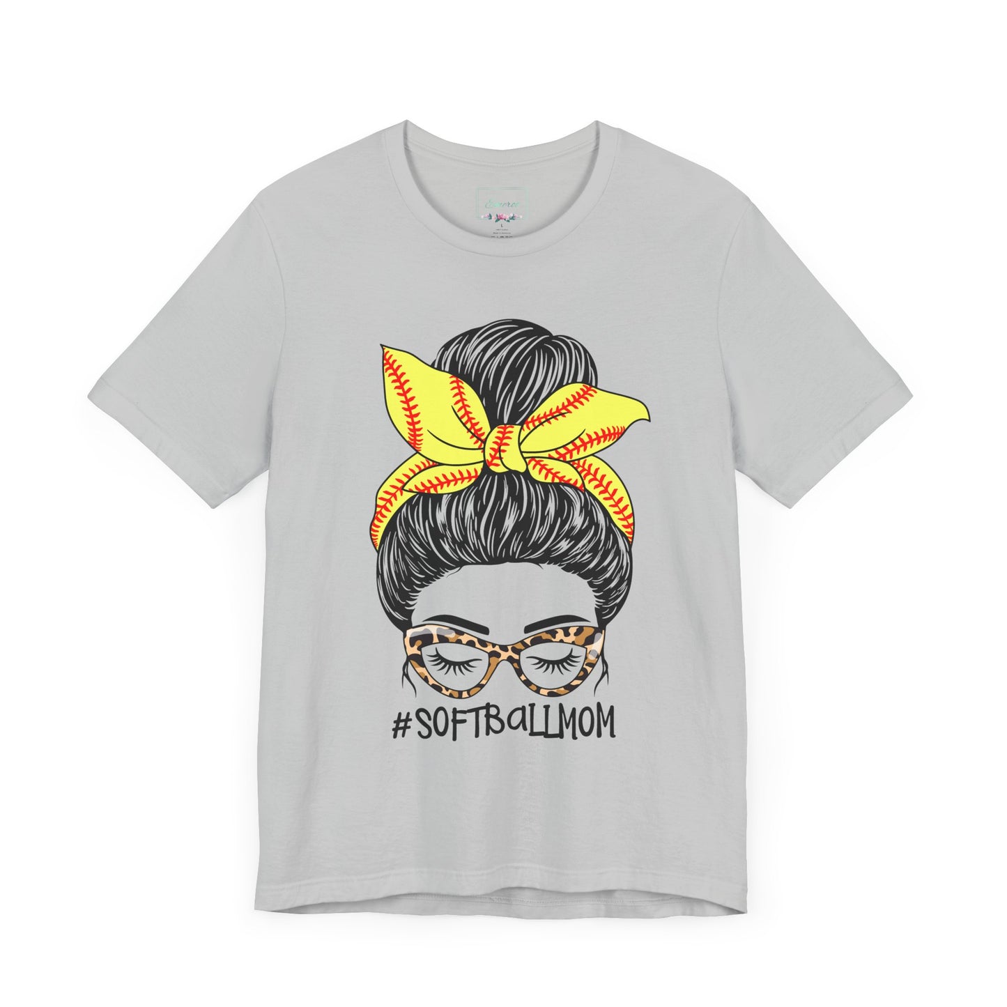 Messy Bun Softball Mom T Shirt (Light)