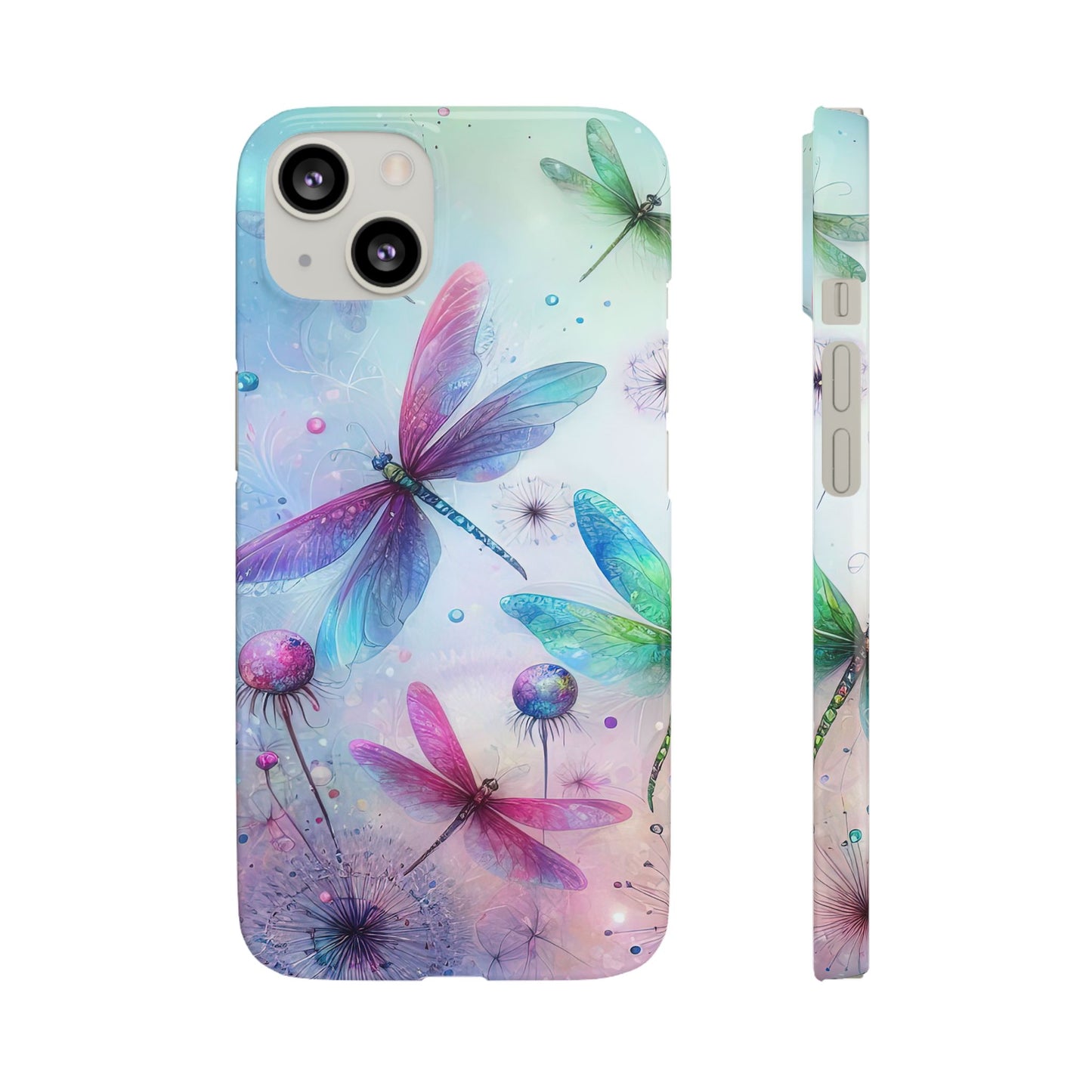 Watercolor Pastel Dragonflies Snap Cases