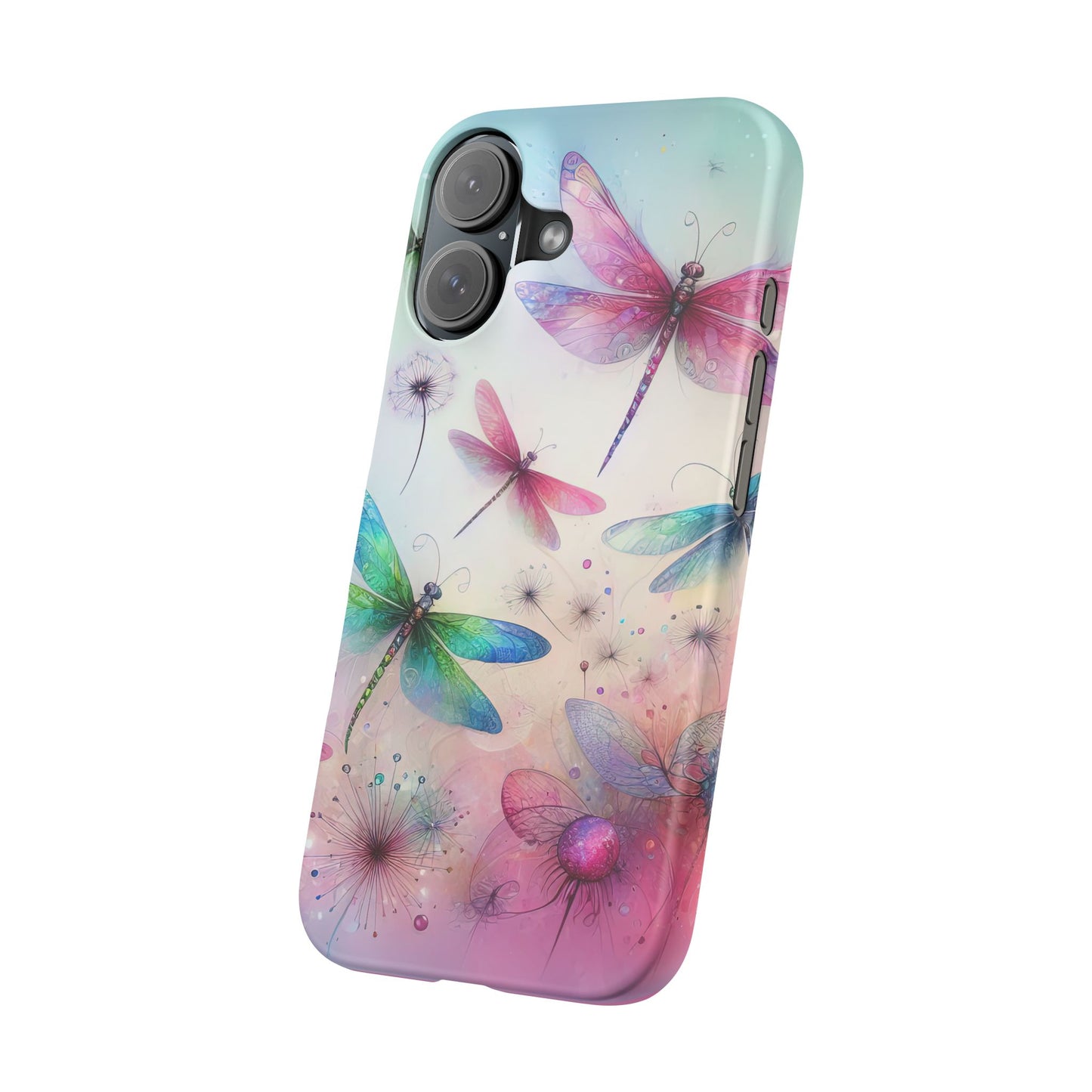Slim Case - Pastel Watercolor Dragonfly iPhone Case