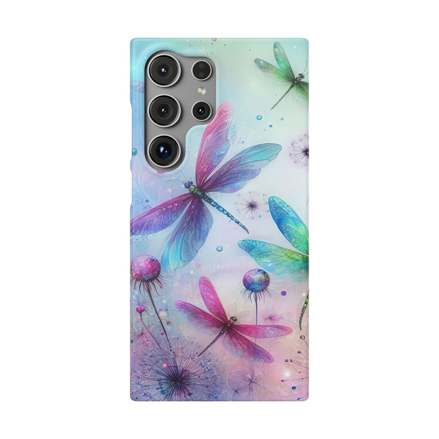 Watercolor Pastel Dragonflies Snap Cases