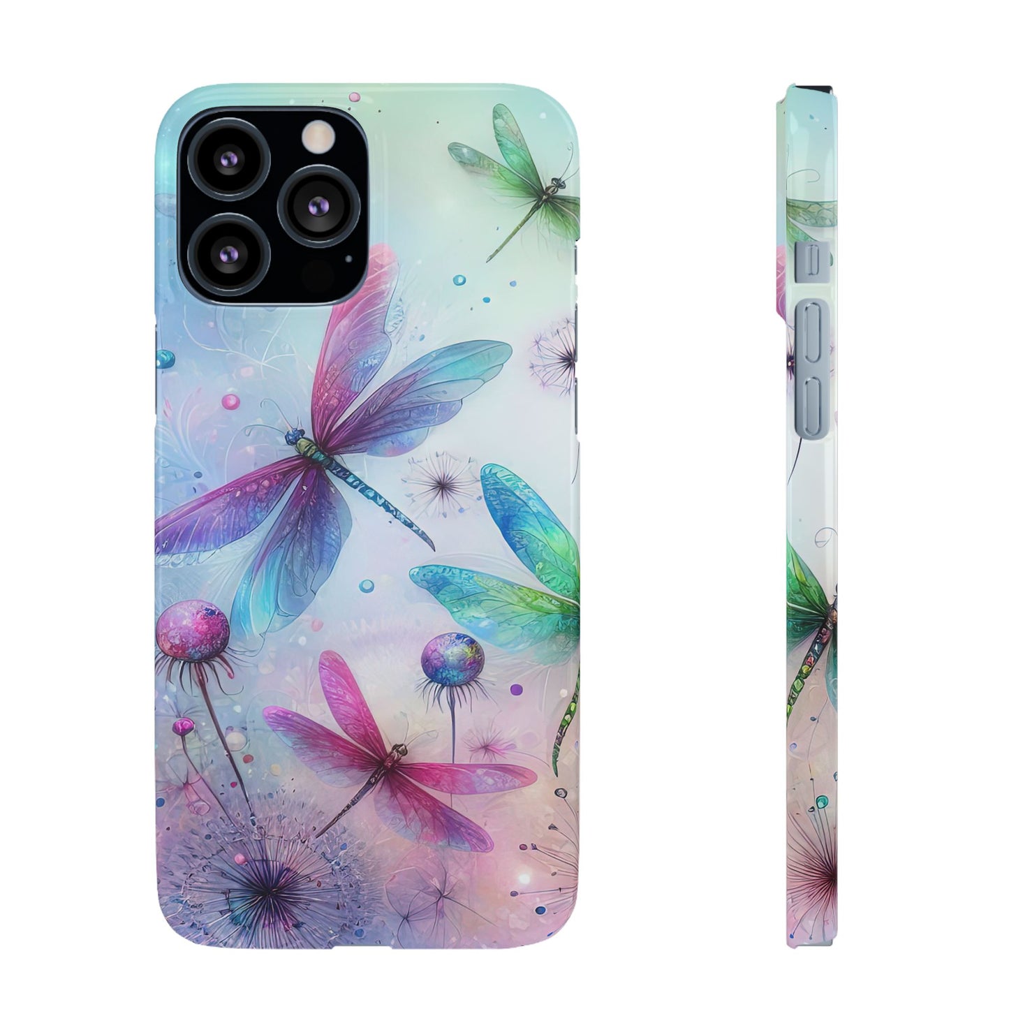 Watercolor Pastel Dragonflies Snap Cases