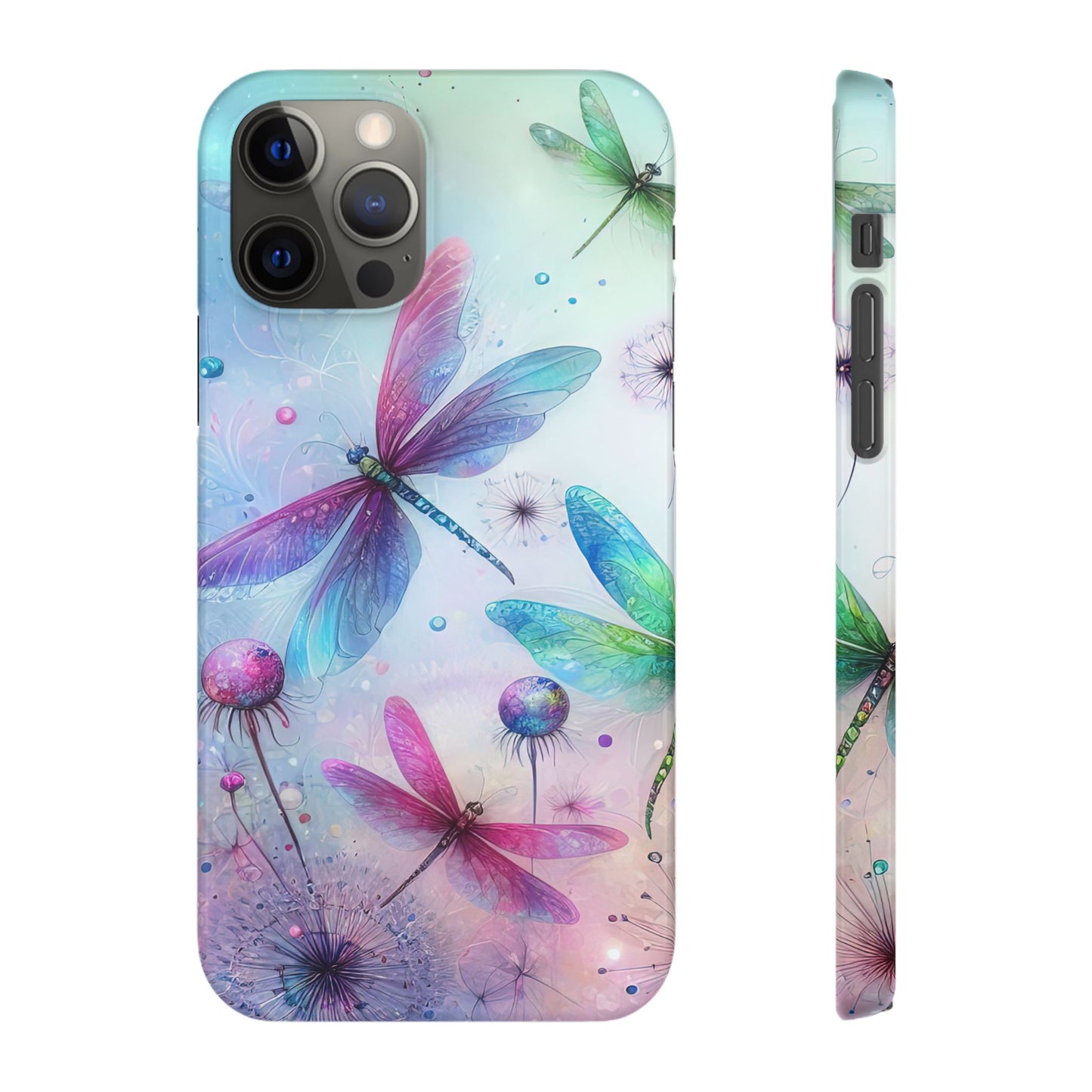 Watercolor Pastel Dragonflies Snap Cases