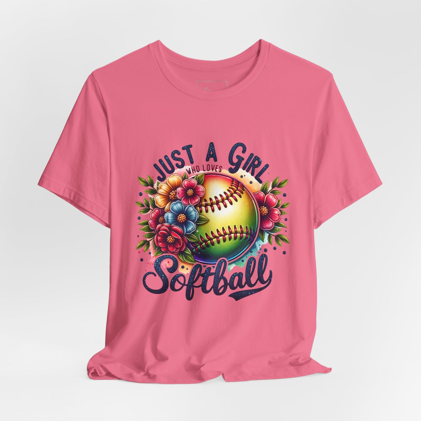 Just a girl who loves softball t-shirt