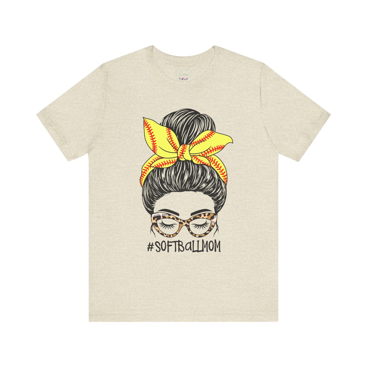Messy Bun Softball Mom T Shirt (Light)