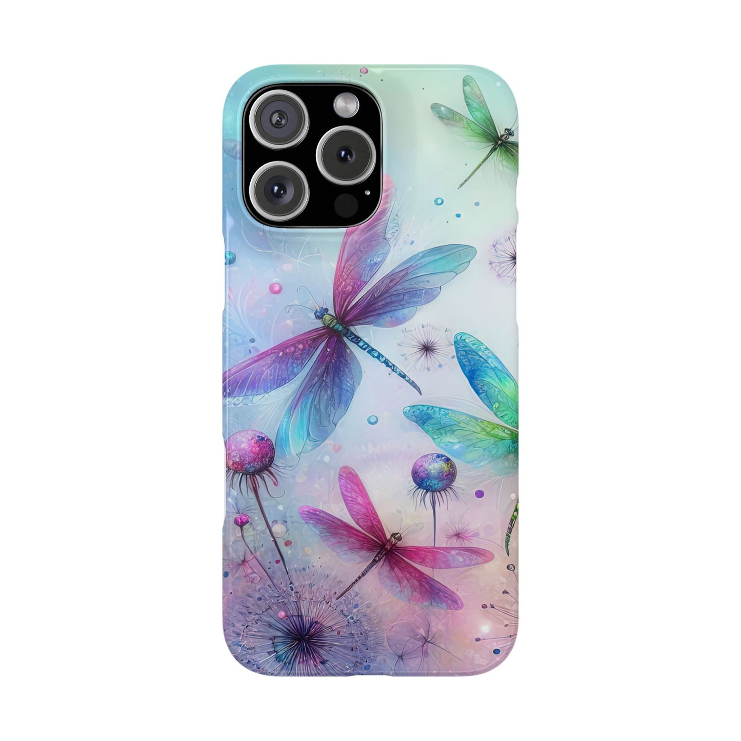 Watercolor Pastel Dragonflies Snap Cases