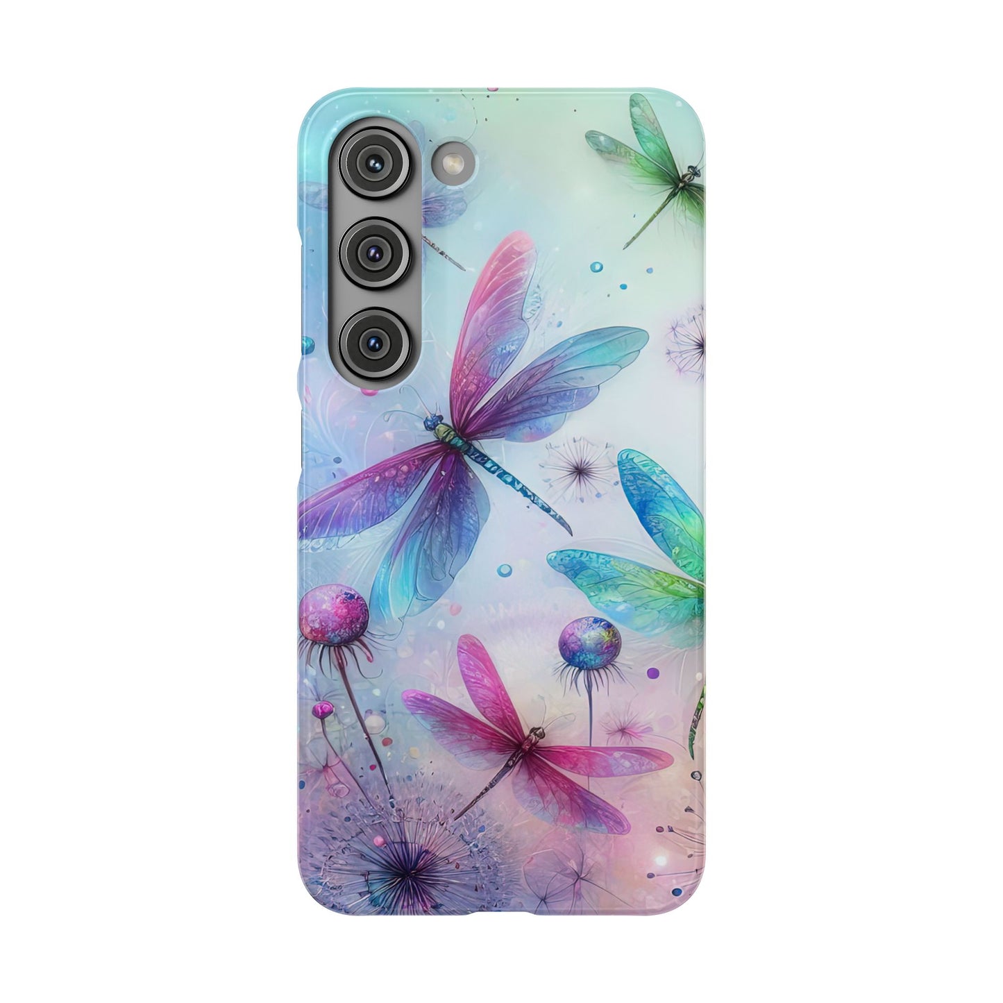 Watercolor Pastel Dragonflies Snap Cases