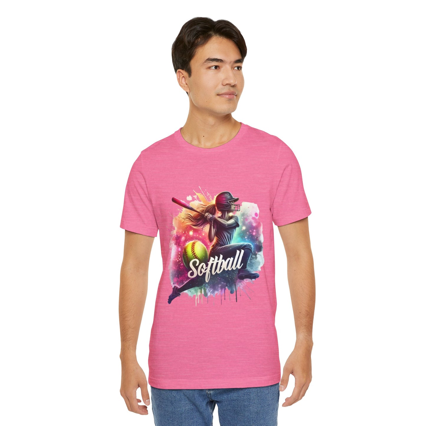Paint splashed softball swing Jersey Tee